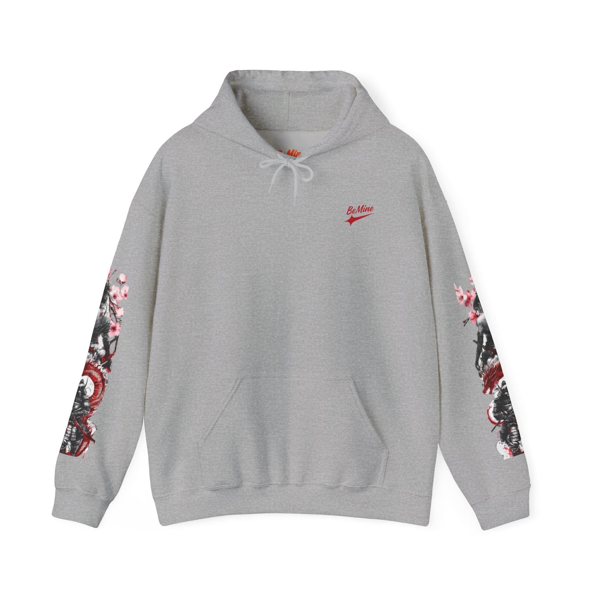 Sweat à capuche Unisexe -  japonais à manches dragon avec kanji de fleur de cerisier