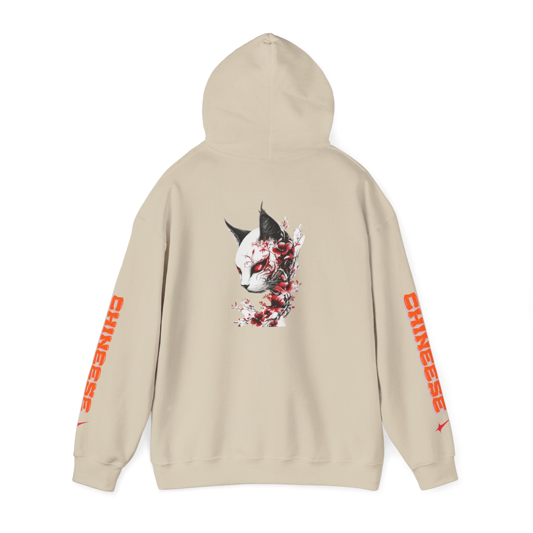 Sweat à capuche Unisexe — Pull graphique Blood Blossom Fox « CHINESE »
