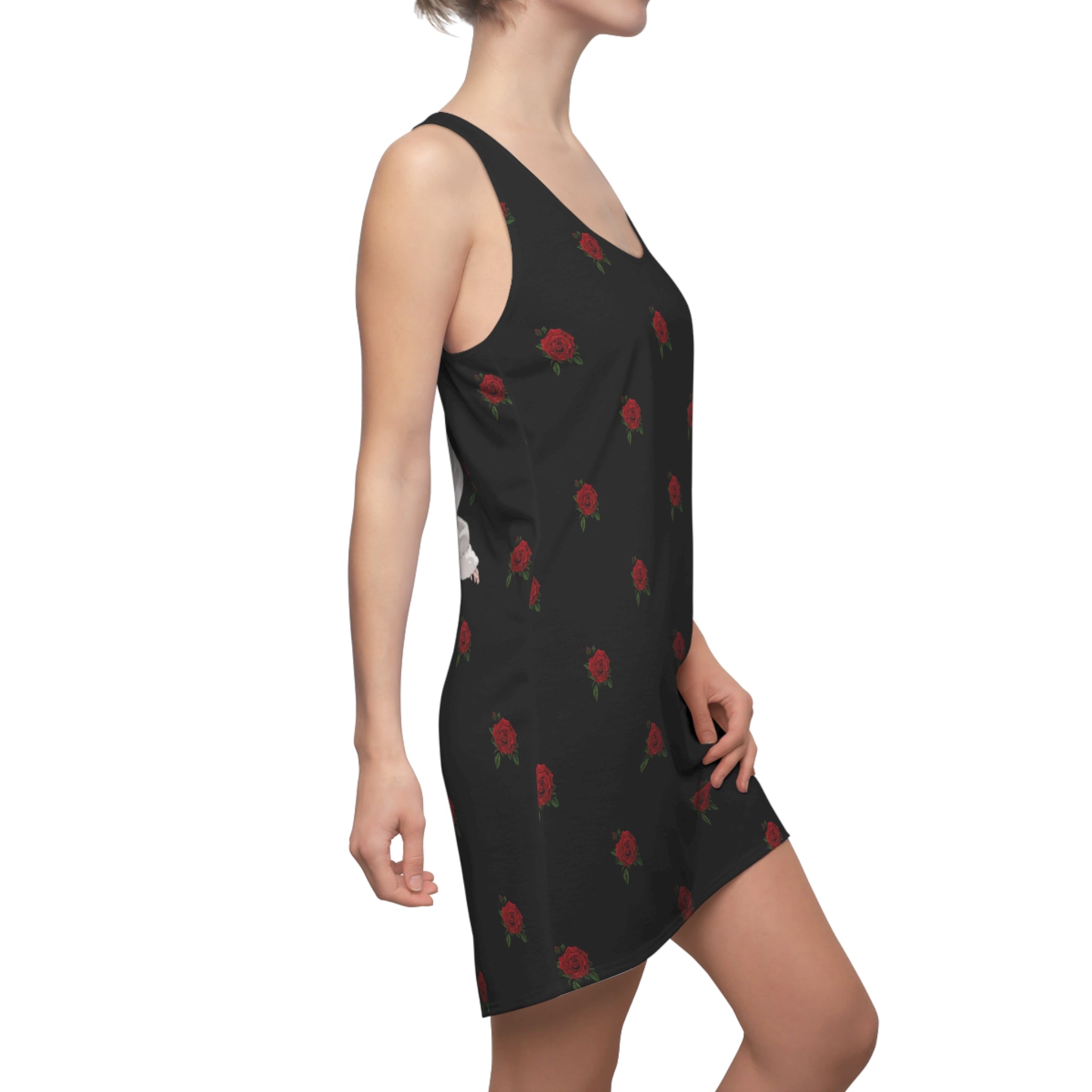 Robe dos nageur — Imprimé intégral rose gothique fille anime