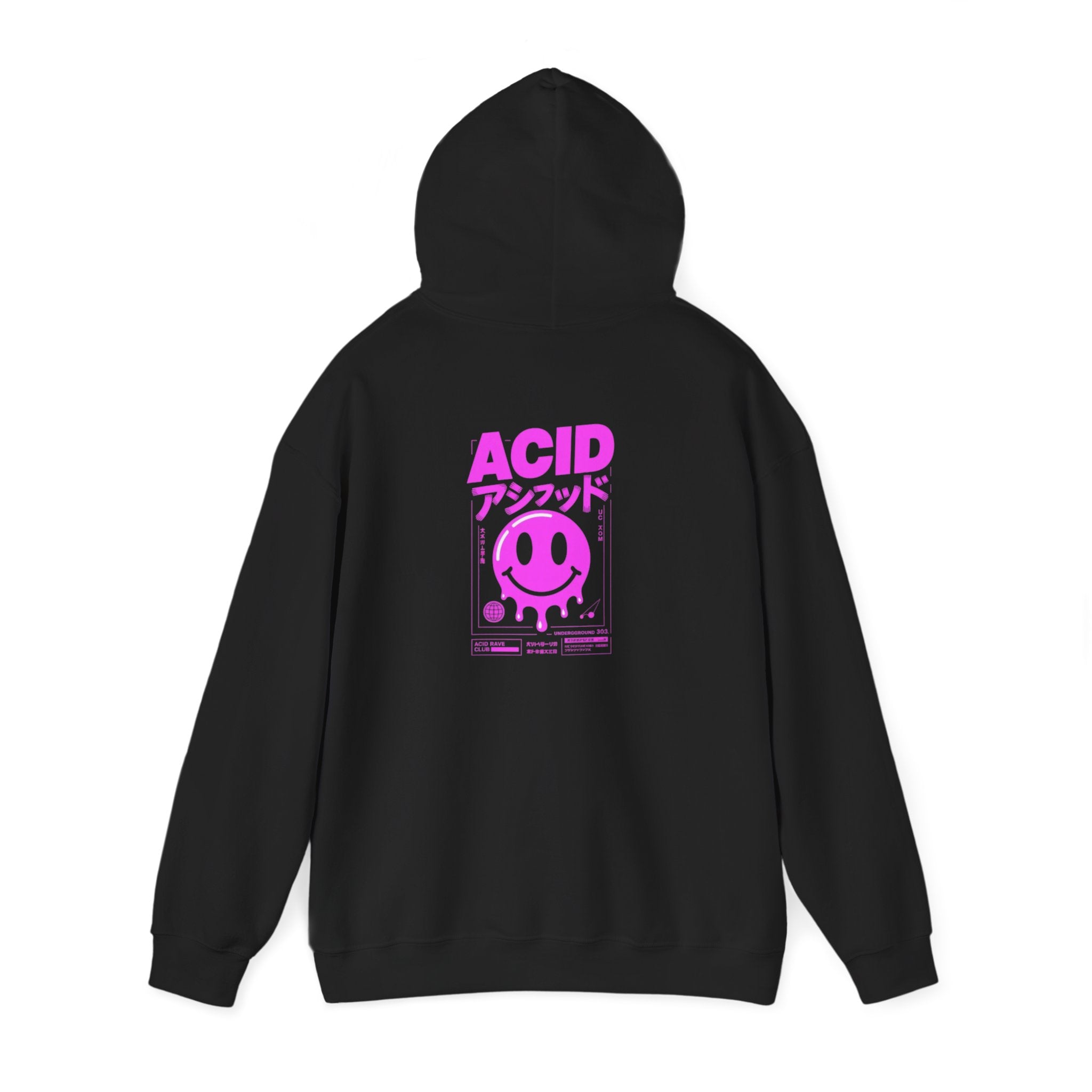 Sweat à capuche Unisexe Acid Smile — Néon japonais