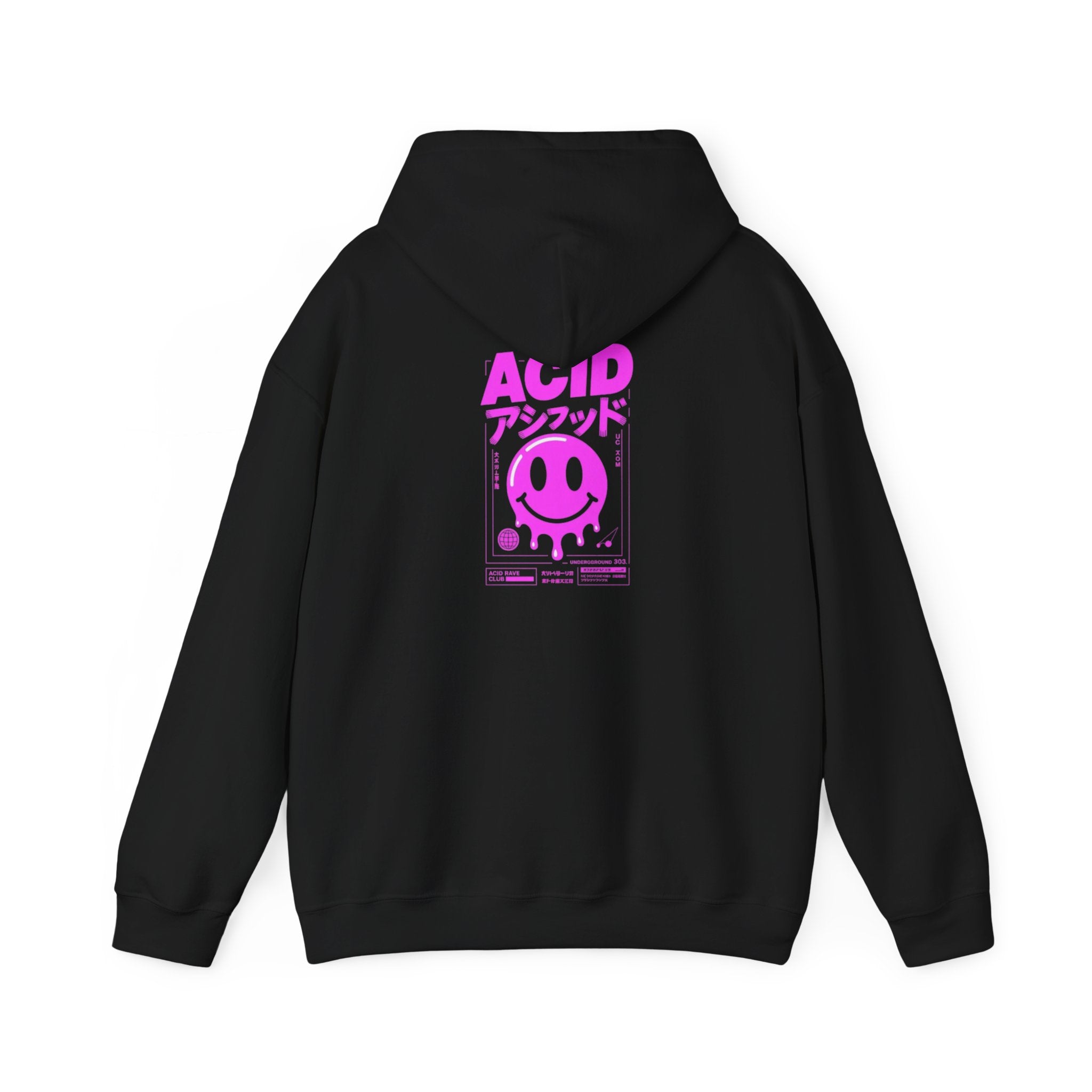 Sweat à capuche Unisexe Acid Smile — Néon japonais