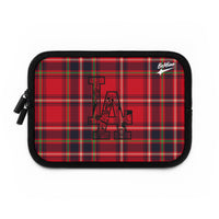 Housse d'ordinateur portable à carreaux tartan rouges