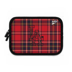 Housse d'ordinateur portable à carreaux tartan rouges