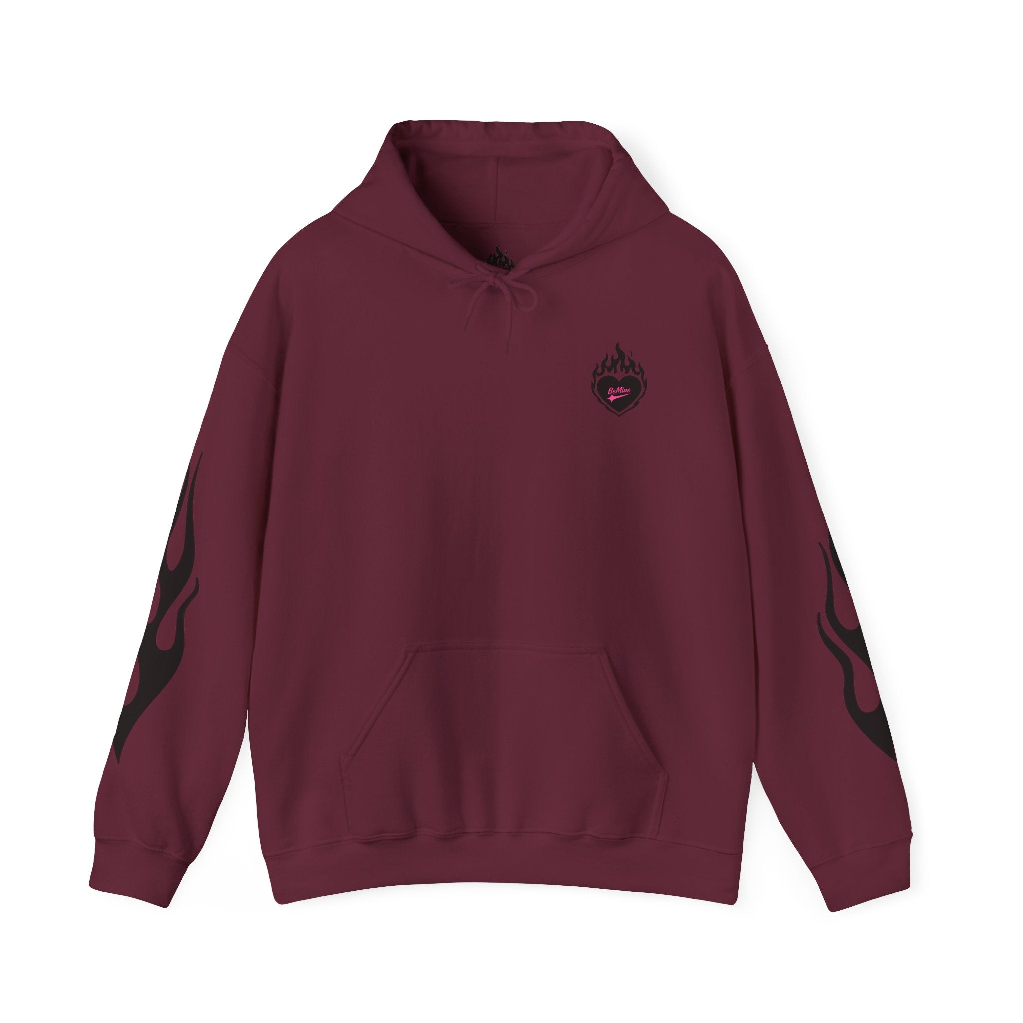 Hoodies Unisexe Tête de mort - flamme sur les manches