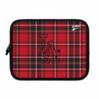 Housse d'ordinateur portable à carreaux tartan rouges