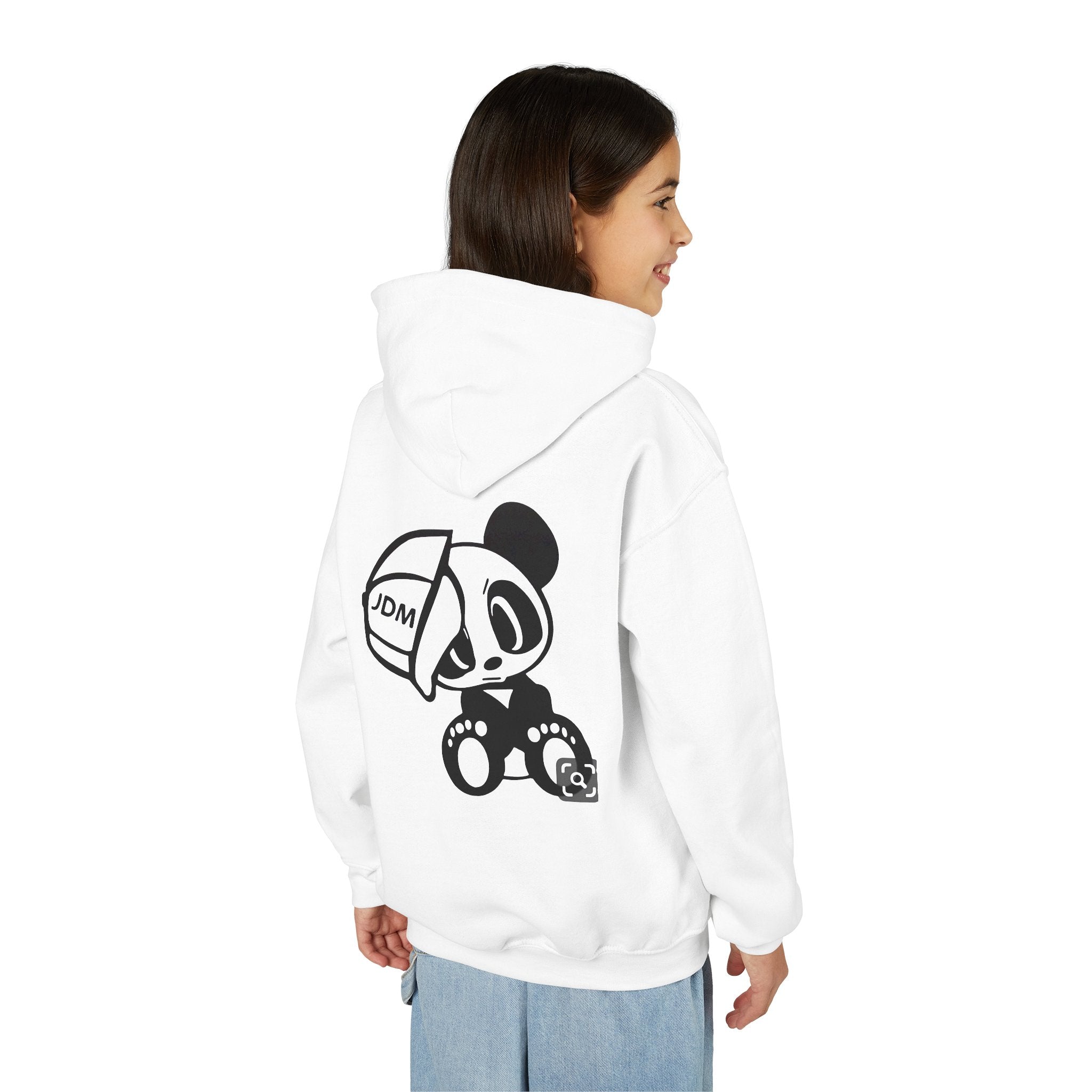 Sweat à capuche adolescent Panda avec motif casquette JDM | Unisexe