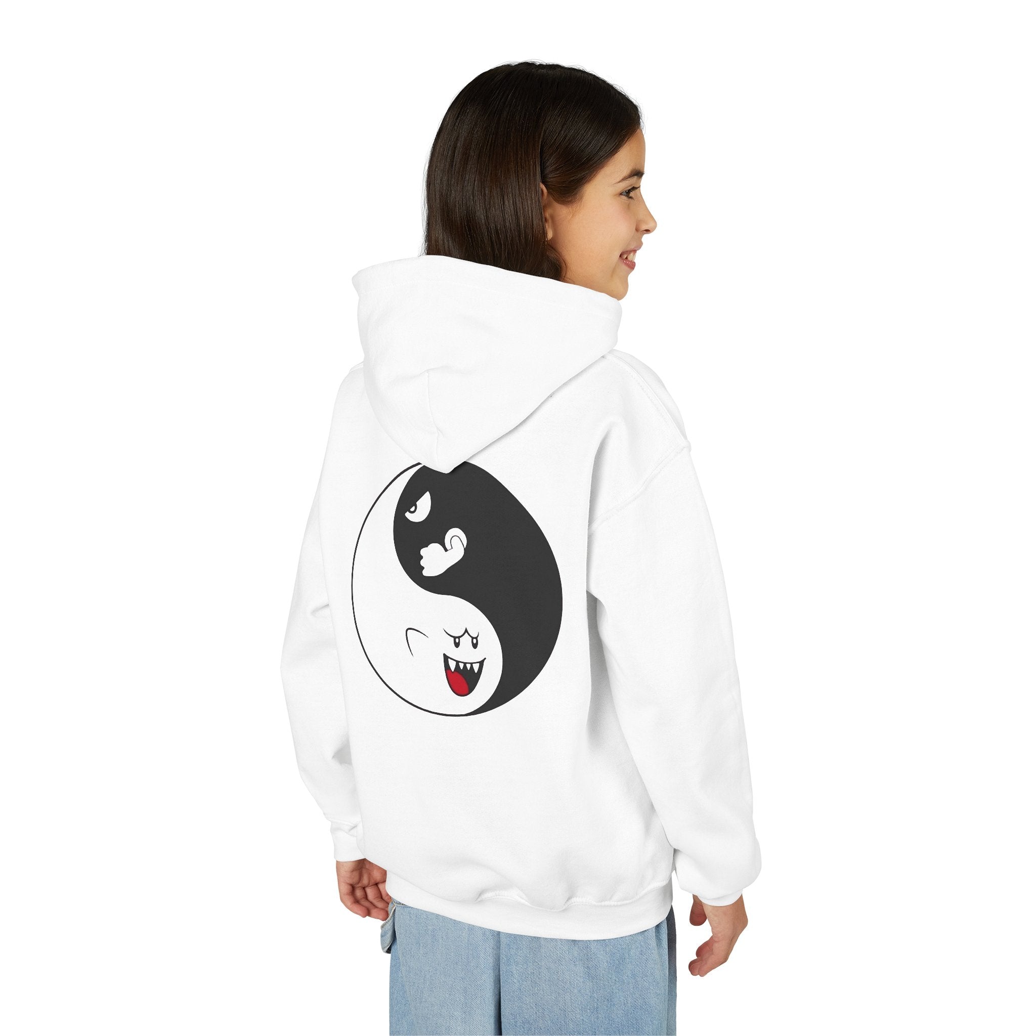 Sweat à capuche pour Adolescent — Pull à motif fantôme de paix | Unisexe