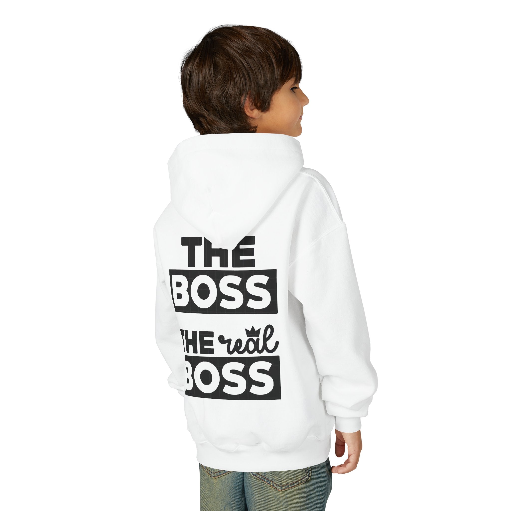 Sweat à capuche pour Adolescent " THE BOSS, the real BOSS "  | Unisexe