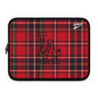 Housse d'ordinateur portable à carreaux tartan rouges