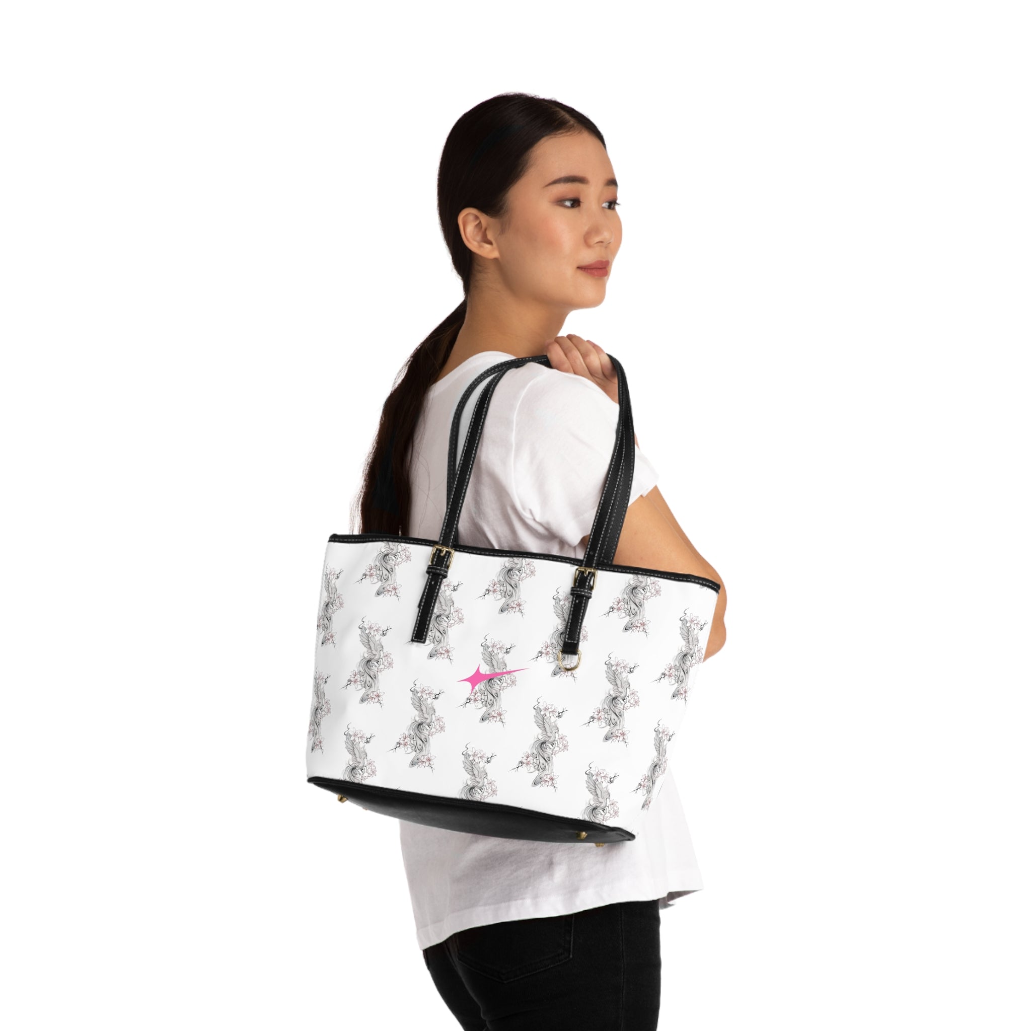 Sac bandoulière en cuir PU à motif floral