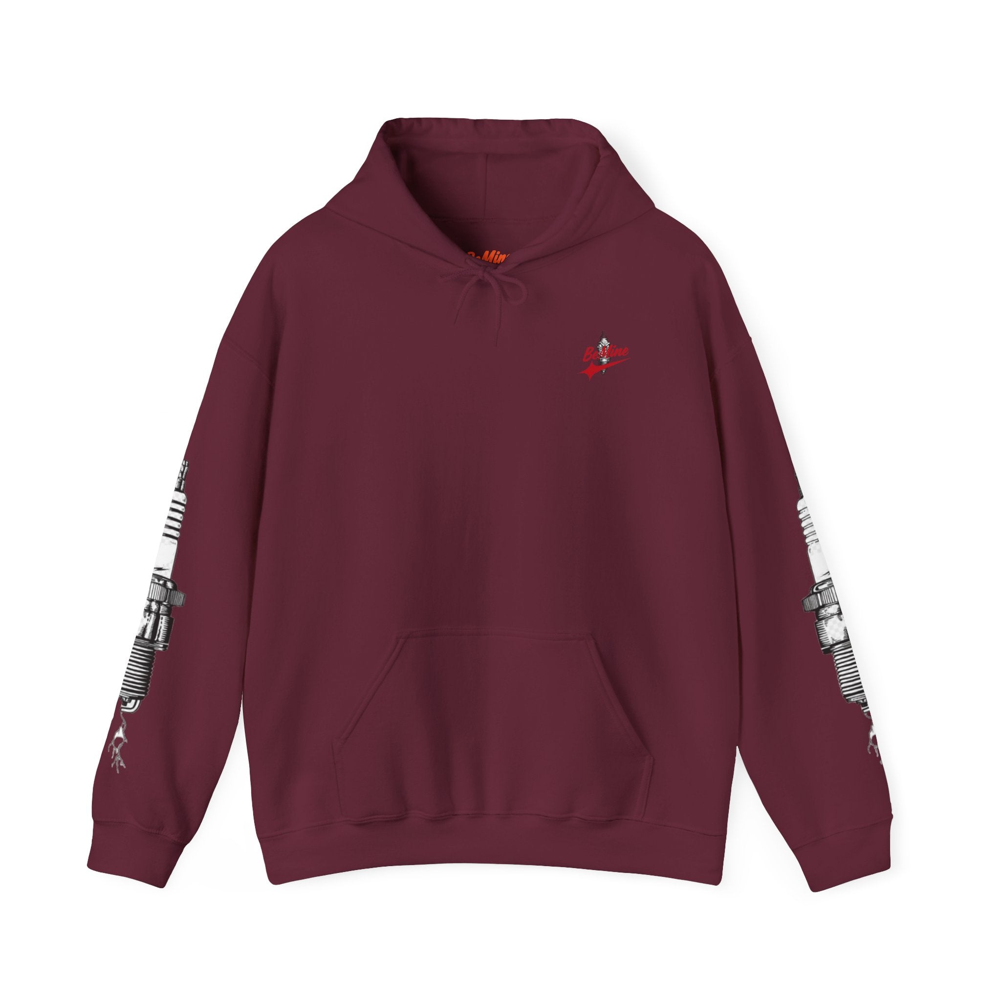 Sweat à capuche Unisexe tête de mort et bougie d'allumage
