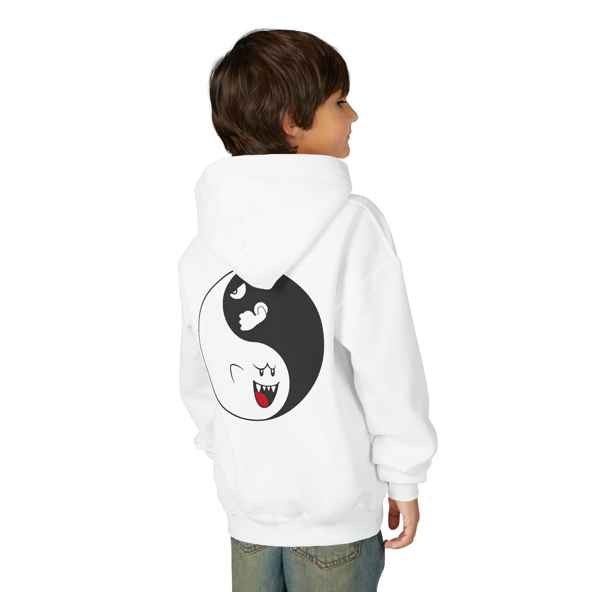 Sweat à capuche pour Adolescent — Pull à motif fantôme de paix | Unisexe